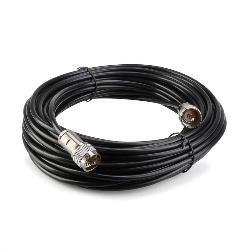 Retevis Coaxial Cable Low Loss Pure Cupper Coax Extend Cable with SL16 Connector Compatible RT97 Repeater Two Way Radio Ham Radio (15 Meters, 1 Pack)