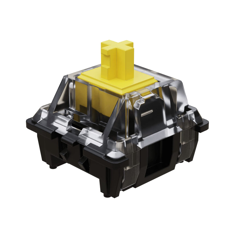 Gateron KS-15 Optical Switches for MX Mechanical Gaming Keyboard | 35g Force | Linear | Clear Top RGB Switches for Backlit Keyboard | (65 PCS, Yellow) 65 Pcs