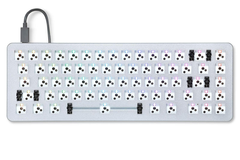 DROP ALT Mechanical Keyboard — 65% (67 Key) Gaming Keyboard, Hot-Swap Switches, Programmable Macros, RGB LED Backlighting, USB-C, Doubleshot PBT, Aluminum Frame (Barebones, Gray) Barebones Space Gray