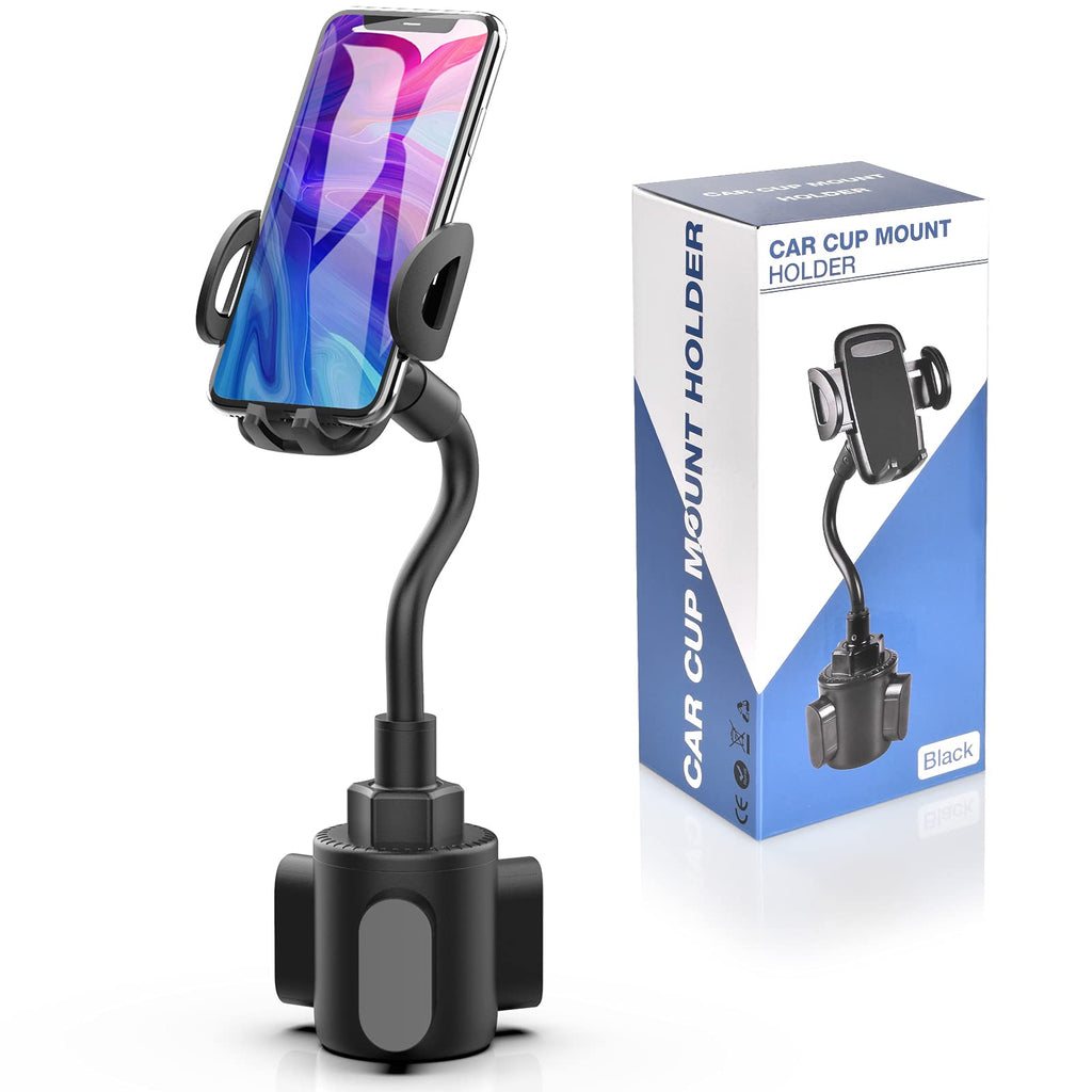 Cup Car Phone Holder for Car,bokilino Car Cup Holder Phone Mount, Universal Adjustable Gooseneck Cup Holder Cradle Car Mount for Cell Phone iPhone,Samsung,Huawei,LG, Sony, Nokia (Black) Black