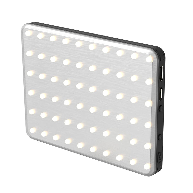 DigiPower #GoViral - The Influencer - Compact 60 LED Video Light (4W) | 10-Level Brightness, 3 Color Temperature Modes (3100K-5500K) | Includes Phone & Camera Adapter, Clip-On Mount & USB Cable…