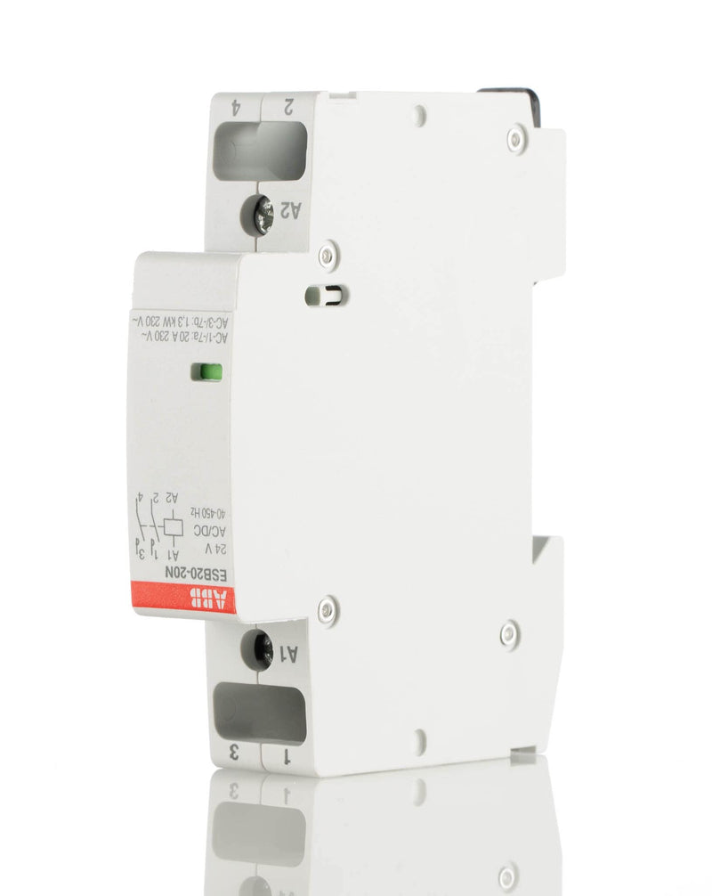 ABB ESB20-20N-01 ESB 24V Coil 2 Pin 2 NO 20A Safety Contactor