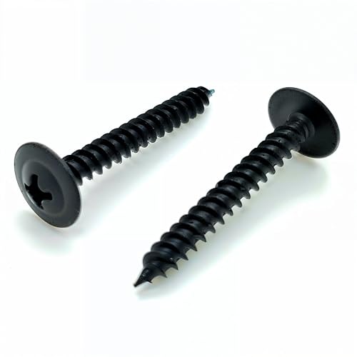 BCP Fasteners #8 x 1-1/4" Black Modified Truss Head Wood Screws, 500 Pack