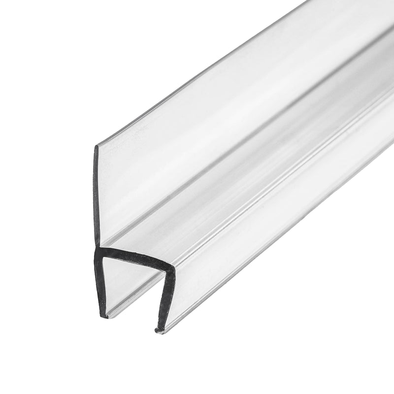 eatelle Frameless Shower Door Side Seal Strip for 1/2 Inch (12mm) Glass, Vertical Polycarbonate H-Jamb, 180 Degree 78" in Long 1/2" H Type