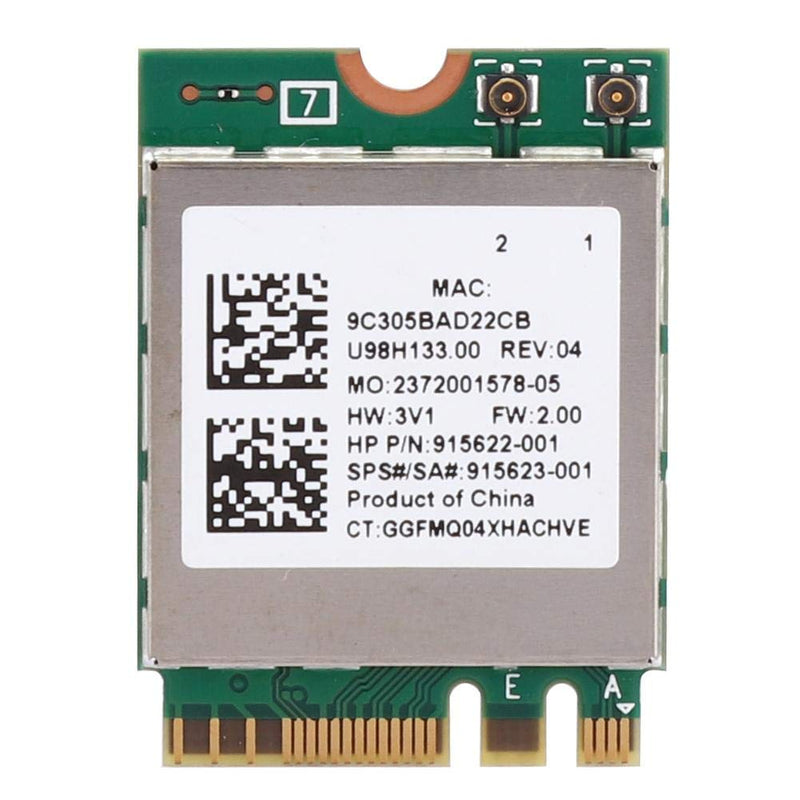 ASHATA WLAN Card Card,Network Card RTL8822BE Band 2.4G/5G M.2 Interface Support for Bluetooth 4.2,Support for 7, for 8 and for 10 System