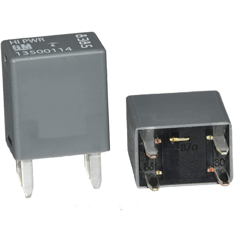 2 Pack High Power 4 Pin Fuse Box Relay # 13500114/8385 Compatible for GM Gray 2 Pack