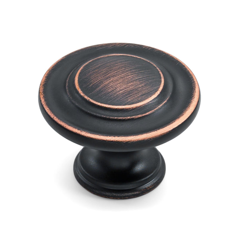 HESTIA HARDWARE 10 Pack | 1.32inch Oil Rubbed Bronze Cabinet Knobs | Oil Rubbed Bronze Cabinet Pulls | Bronze Cabinet Knobs Dresser Knobs and Drawer Knobs (Z4.10.O)