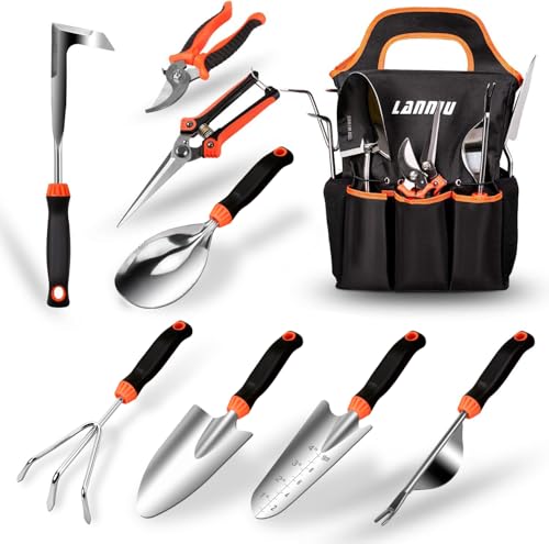 9 Piece Garden Tool Set 9-Piece Black