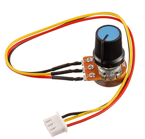 BOJACK B10K 3 Terminal Rotation Potentiometer with Linear Taper WH148 Variable 10K Ohm Carbon Film Resistor with XH2.54 3-Pin Connection Cable (Pack of 2)