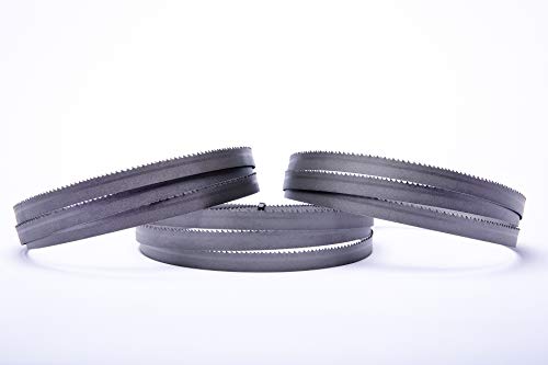 Set of 3 Encut high-performance bandsaw blades 1435 x 13 x 0.65 mm, 10-14 teeth per inch, bi-metal M42 saw band suitable eg for Güde MBS 125V, Holzmann BS 125 M