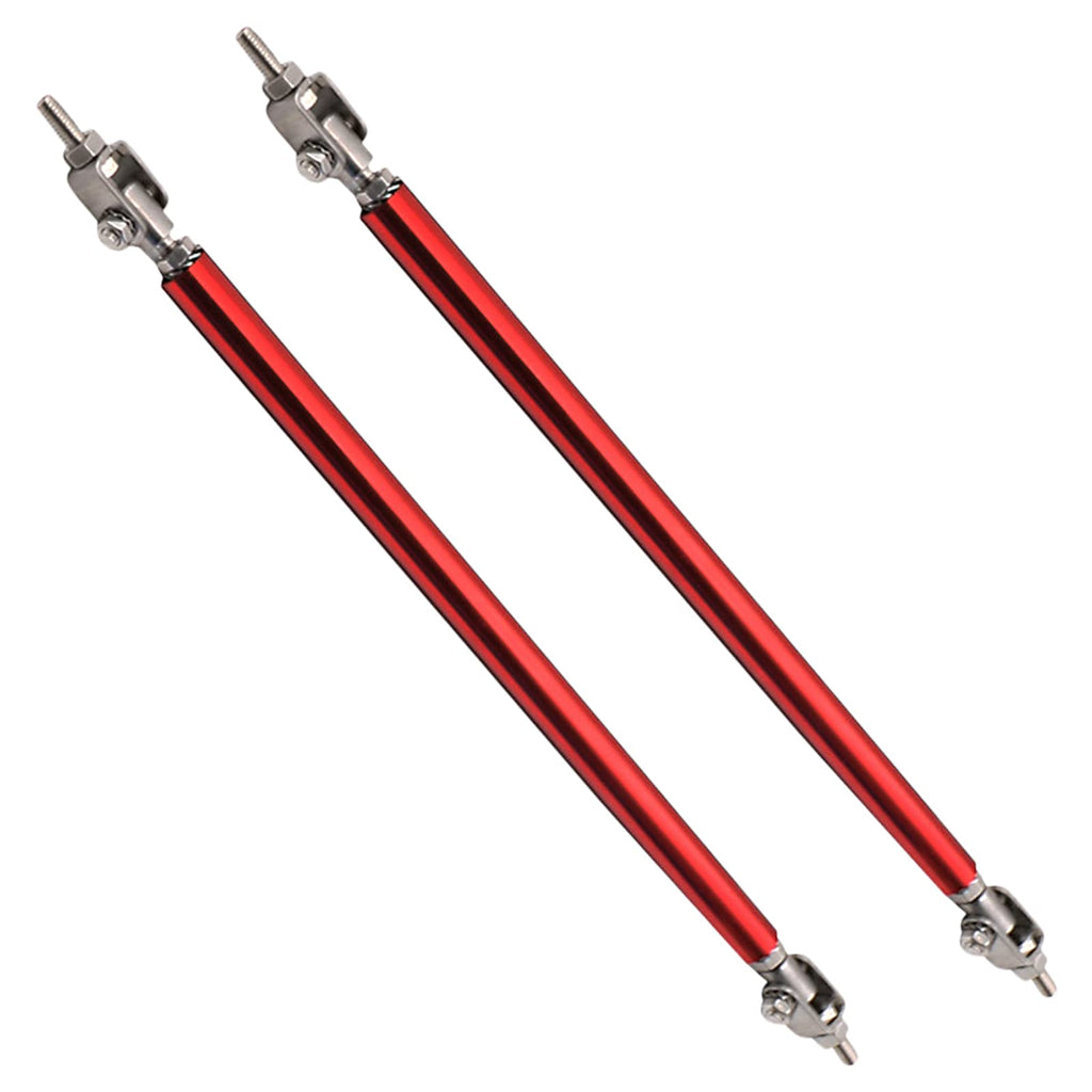 2PCS Adjustable Front Bumper Lip Splitter Strut Rod Tie Support Bars Replacement fit for Universal 150mm 5.91” (Red) Red