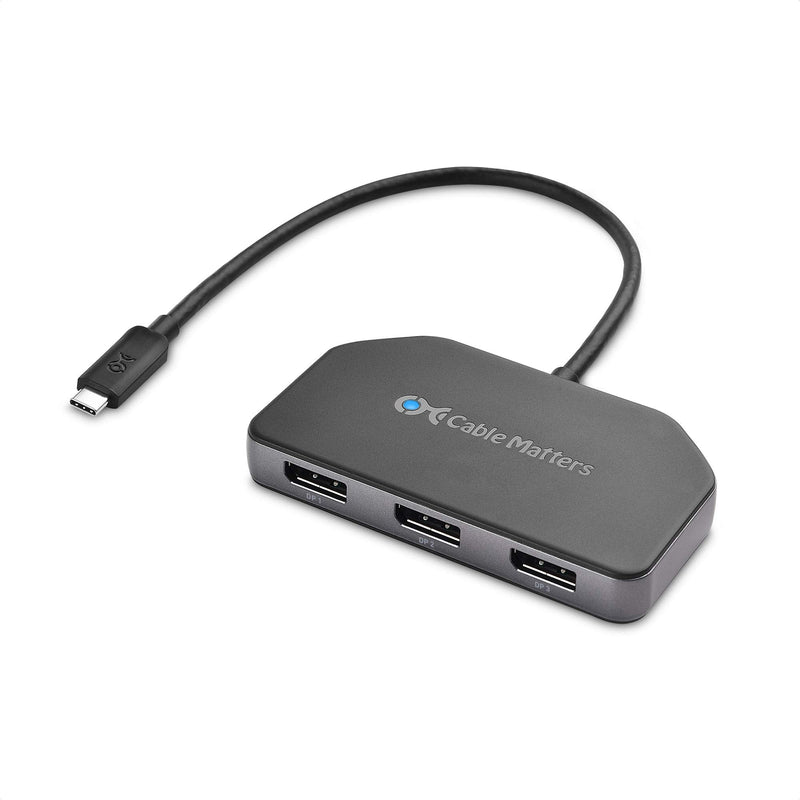 Cable Matters Windows Only Triple Monitor USB C Hub with 3X DisplayPort and 100W Charging - Support up to 8K and 4K 120Hz HDR - Thunderbolt 4, USB4 Compatible for Surface Pro, XPS