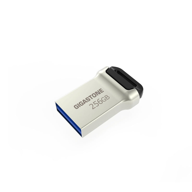 GIGASTONE 256GB Nano Flash Drive, Z90 USB 3.2 Gen 1, 120MB/s Ultra Fast, Super Lightweight, Mini Fit Robust Metal Design, Data Storage, Backup for PC/Mac/TV/Car, USB 2.0/3.0/3.1 Compatible Mini Silver 1-Pack
