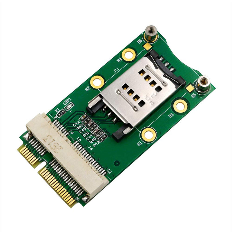 HLT Mini PCI-E Adapter with SIM Card Slot for Module to Motherboard Mini PCI-E Interface