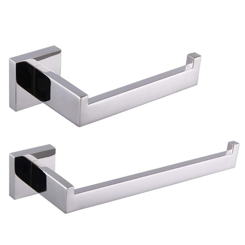 GERZWY Contemporary Stainless Steel Wall Mounted 2-Piece Bathroom Hardware Set - Towel Ring Toilet Paper Holder, Polished Finish FG1656-2JG