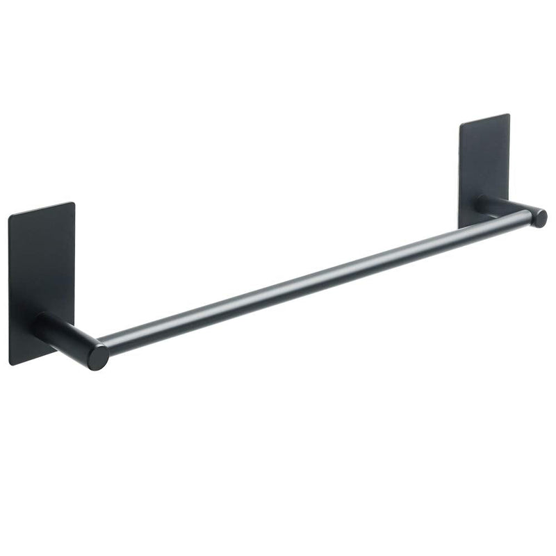 Alise Adhesive Towel Bar, 16 Inch Towel Racks for Bathroom SUS 304 Stainless Steel,Bathroom Towel Holder No Drill, Strong Self Adhesive Towel Bar, Matte Black