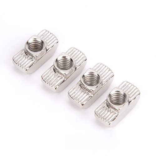 T Slot Nut M6 100Pcs Plating Carbon Steel Sliding Fasteners for Aluminium Profiles T Slot Aluminum Profiles Accessories