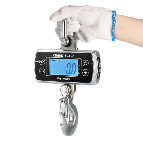 Bonvoisin Crane Scale 2200lb, OIML Class III CE Certified Hanging Scale 1000 kg/2200 lb, Touch Key