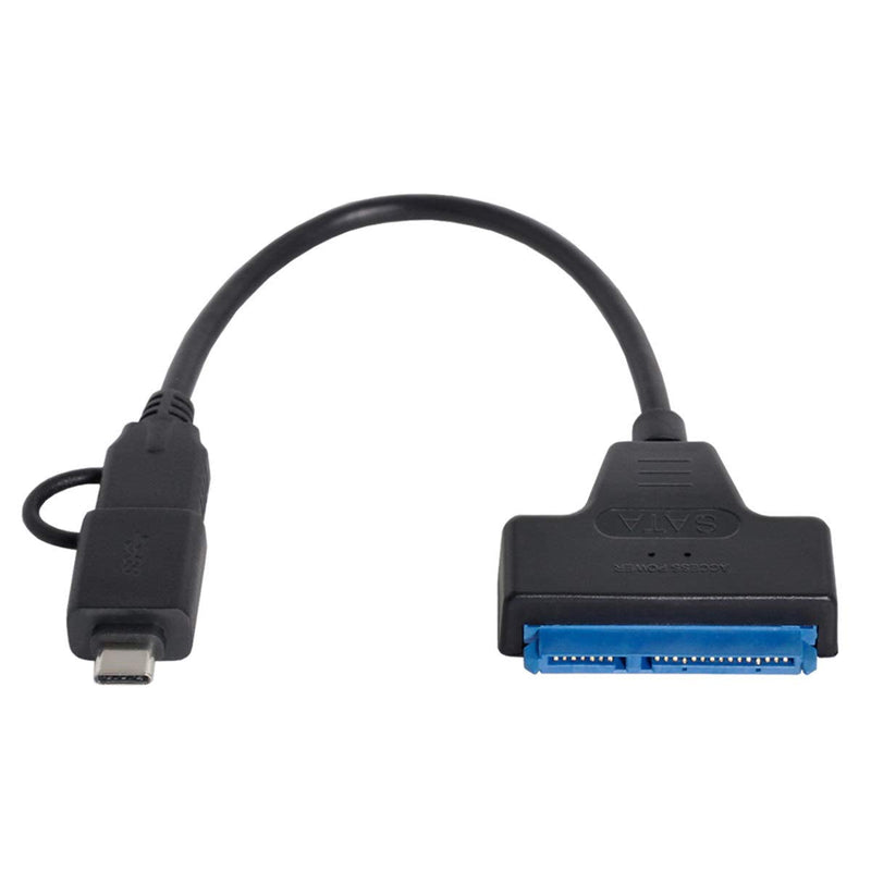 Cablecc Type C USB 3.0 Male to SATA 22 Pin 2.5" Hard Disk Driver SSD Adapter Cable for Laptop