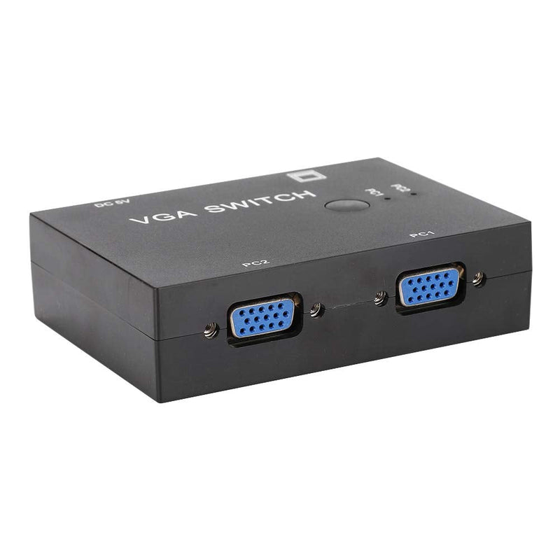Bewinner VGA Switcher, 2-In-1-Out 2 PC to 1 Monitor VGA Switch Box Support VGA/XVGA/SVGA/UXGA/Multi-sync Display, Splitter VGA Adapter Resolution up to 1920x1440 for Computer PC Laptop Desktop