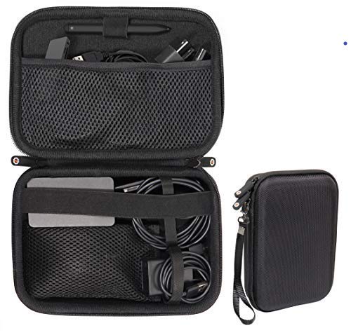 Microsoft Surface-Accessories organizing case, by getgear, for Surface-Dock, Charger Adapter, Arc Mouse, Surface Pen, USB 3.0 Hub Docking Station and Others (Black) Black