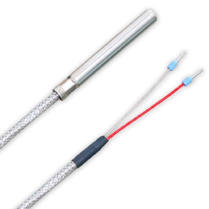 iOVEO 039HG02202 Flue Gas Sensor / Temperature Sensor / Collector Sensor up to 400 °C with GLS Connection Cable and PT1000 Sensor 2 Meter Single