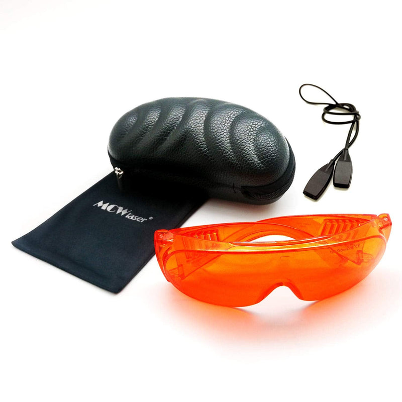 MCWlaser Laser Safety Glasses 190-540nm Protective Goggles CE for UV Lamp Ultraviolet/Blue/Green Laser Absorption Type EP-3 Style 6