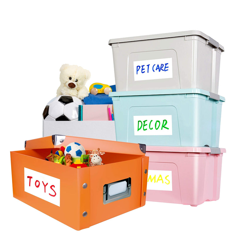 [Australia - AusPower] - 80 Large Size Removable Customizable Blank Labels, Water/Oil/Tear Resistant, No Residue for Home Organization Projects, Bins, Kitchen Storage Containers, Desk Items(6”x 4”) 6" X 4" 80Pcs 