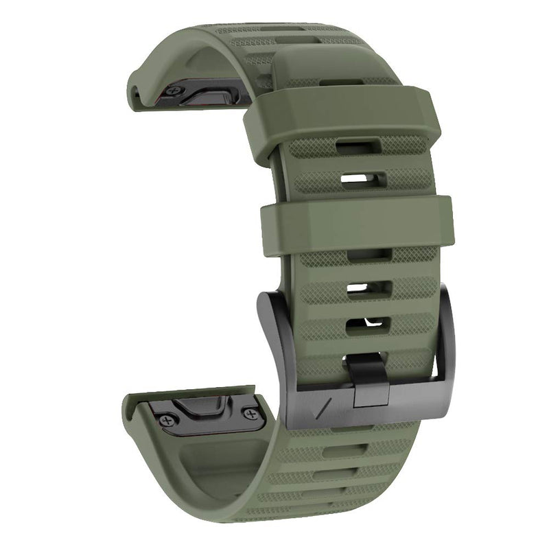 SABAKE Watch Band for Garmin Fenix 6X/6X Pro, Quick Fit 26mm Wristbands,Compatible with Fenix 6X/6X Pro Fenix 5X/5X Plus Fenix 3/3 HR Army Green