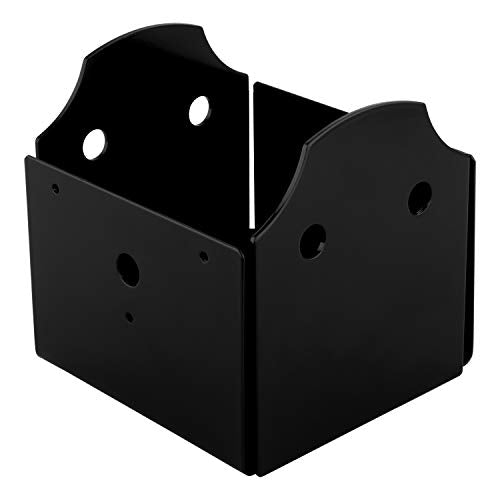 National Hardware N800-011 Structural Post Base Outdoor Reinforcement Hardware Reinforcement for Mailboxes Pergolas and Gazebos Use 6x6 Lumber Install to Concrete or Stone, 5 X 5 1/2 X 5 5/8, Black Hartley Collection, Black