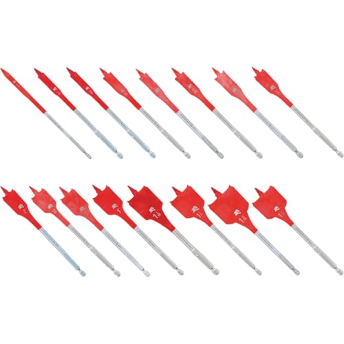 Diablo Speed-TIP Spade Bit Set for Wood - 1/4"-1-1/2" Sizes, 16-Piece Multi 16-Piece Set (Pack of 1)