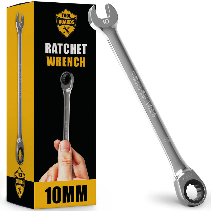 TOOLGUARDS 10mm Wrench - Ratcheting Wrench - Slim Profile - Ratchet wrench - 100% Lifetime Satisfaction Guarantee 10 mm