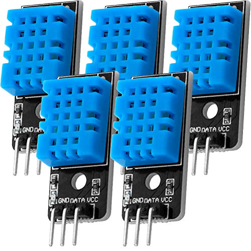 AZDelivery 5 x KY-015 DHT 11 Temperature Sensor Module Compatible with Arduino and Raspberry Pi Includes eBook!