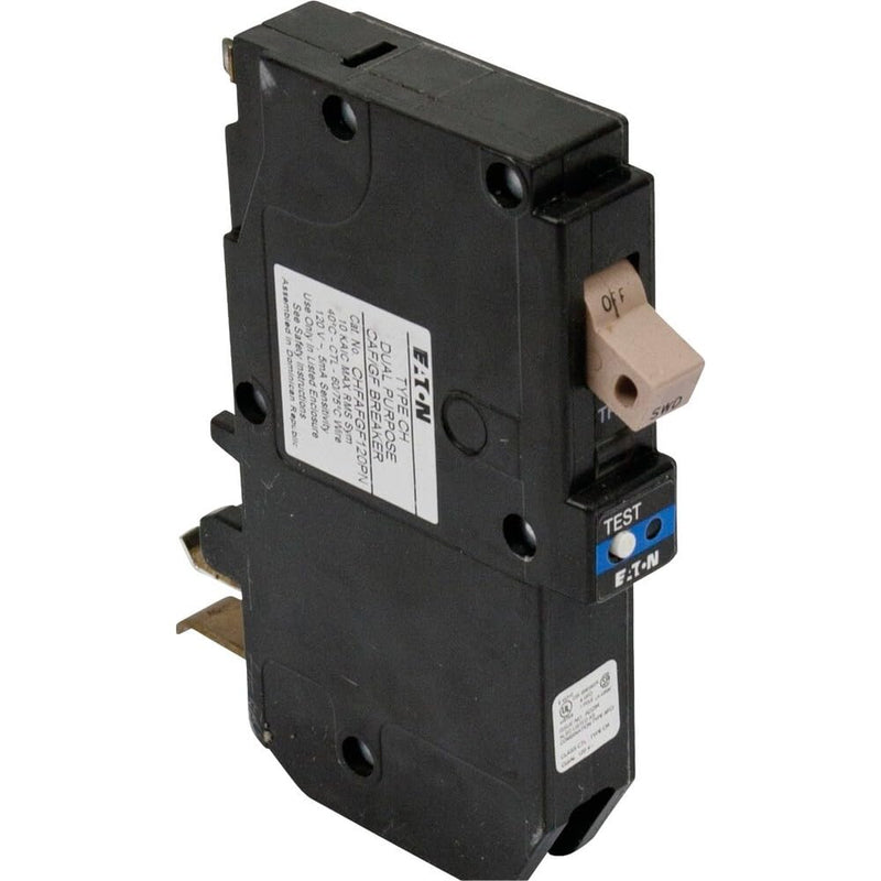 Eaton CHFP115DF Circuit Breaker Type CH 120 Volt, Arc fault / Ground fault Circuit Breaker, 15 A, 10 kAIC