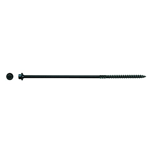 Big Timber BL148-25#14 x 8 in. Hex Head Black Log Screws (25-Pack)