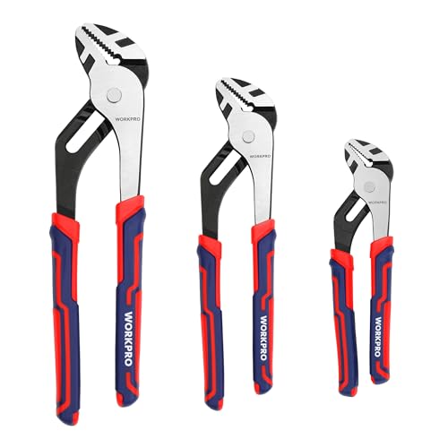 WORKPRO 3 Piece Groove Joint Plier Set 3pcs(12"+10"+8")