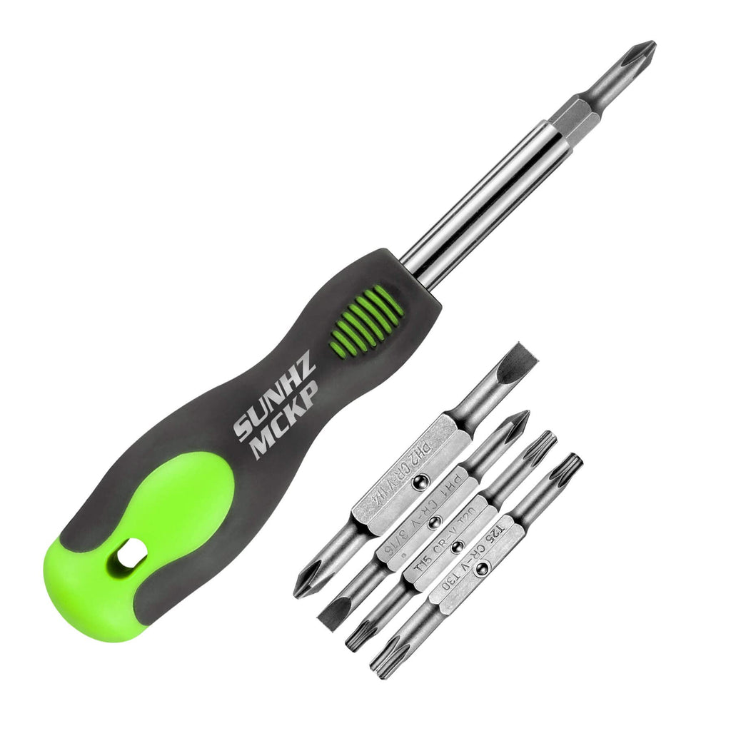 SUNHZMCKP 8 in 1 Screwdriver, Portable multi-purpose screwdriver set，High-Strength Bits, Phillips, Slotted, Torx，Suitable for outdoor and daily repair tools,Practical hand tools