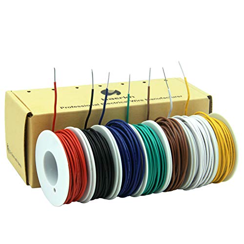 Electric Wire Kit, 0.82 mm² - 0.05 mm², 18awg-30awg, Electronic, Silicone Wires, Tinned Copper Cable, 7 Colors | High-purity oxygen-free solid tinned copper wire for optimal conductivity DIY 0.5 mm²/20awg-Solid-7 colors