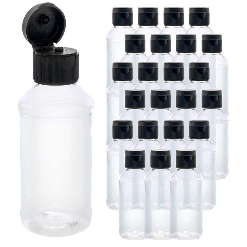 U.S. Art Supply 8 ounce Squeeze PET Plastic Bottles with Flip Cap - BPA-free, food safe, medical grade plastic, acrylic pouring paint (Pack of 24)