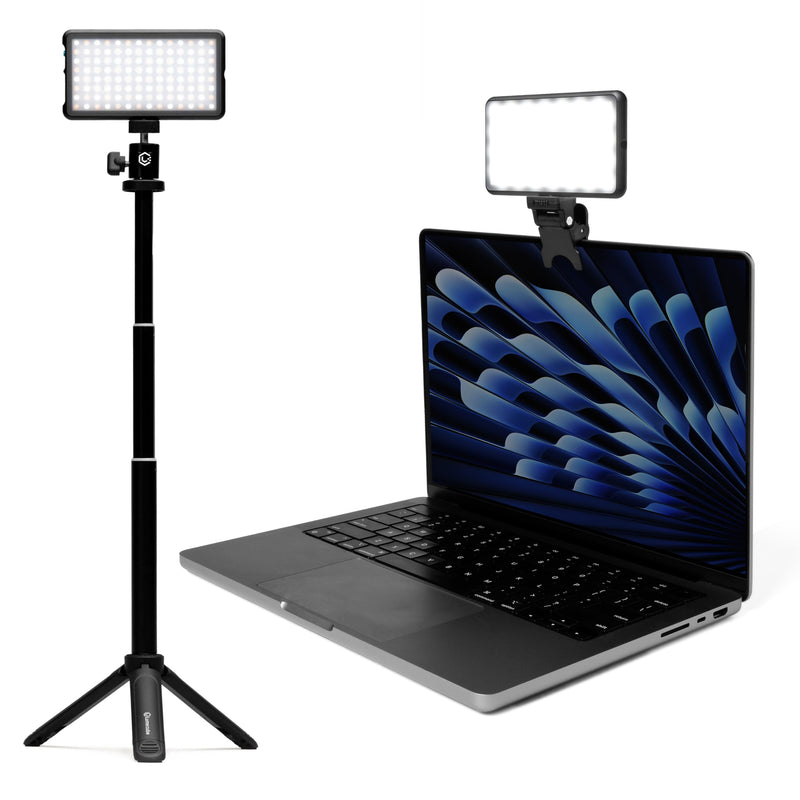 Lume Cube Broadcast Lighting Kit Live Stream Webcam Light for Computer & Laptop Enhance Video Calls Streaming & Vlogging Include Adjustable Tripod & Clip Mount Adjust Brightness & Color Temperature Pack of 1 Lighting Kit with Laptop Clip & Stand
