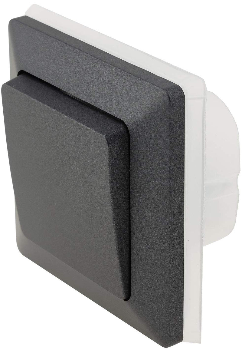 IP44 components Milos anthracite | With seal for outdoors, rubber seal against moisture, for wet rooms, outdoor use