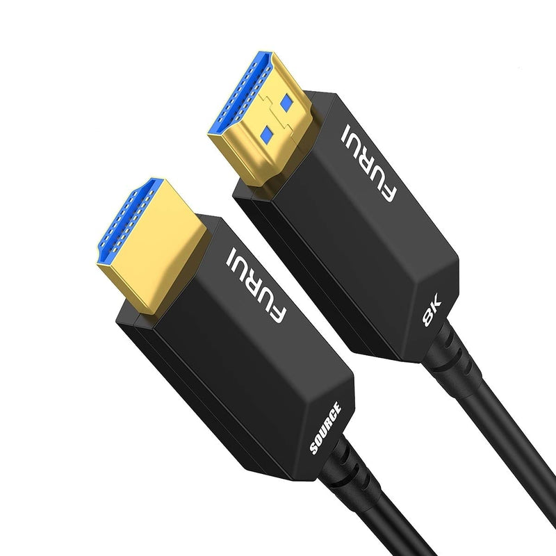 8K Fiber HDMI Cable 50ft, Fiber Optic HDMI 2.1 Cable 8K@60Hz,4K@120Hz 48Gbps, Dynamic HDR, eARC Compatible with RTX 3080/3090 Xbox Series X PS5 Denon AV Receiver LG Samsung Sony TV 50 Feet Black