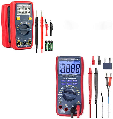 AstroAI Digital Multimeter Volt Meter 4000 Count and 6000 Count Bundle