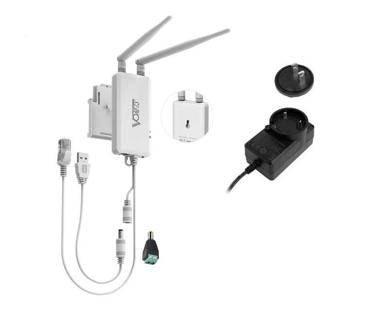 VONETS 2.4GHz High Power WiFi Bridge Wireless to Wired Ethernet Repeater Network Router Signal Coverage WiFi Hotspot Extender AP Antennas Cable VAP11S with 12V/1A Power Adapter 2.4G+Adapter