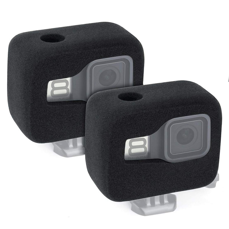 2-Pack Windslayer Cover Housing Frame Case for GoPro Hero 8 Black, Reduces Wind Noise for Optimal Audio Recording Windslayer for Hero 8 Black