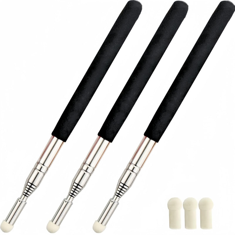 3 Pcs Telescopic Teachers Pointer, Retractable Pointer Whiteboard Pointer for Teachers Coach Presenter Classroom, Extends to 39 Inches