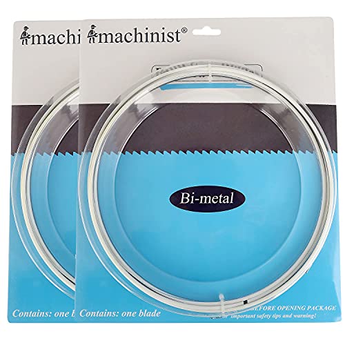 Imachinist 80" Long, 1/2" Wide, 10/14TPI and 8/12TPI Bi-metal Band Saw Blades for Soft Metal