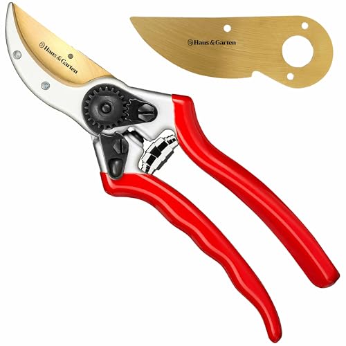 Haus & Garten ClassicPRO Titanium Bypass Pruning Shears and Replacement Blade Bundle