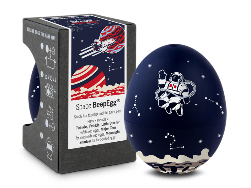 Space BeepEgg – Egg Timer for Boiling Eggs – Musical Egg Cooker for Soft, Medium, Hard Boiled Eggs – Food Safe – Singing Floating Egg Timer – Egg Cooker for 3 Levels of Doneness - Brainstream