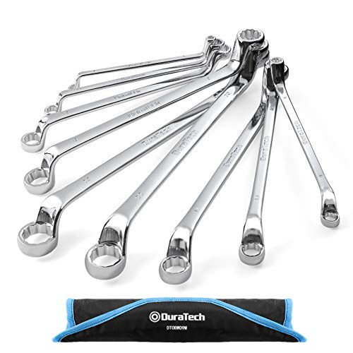 DURATECH 9-Piece Offset Box Wrench Set, Metric, 6mm-23mm 6mm to 23mm Silver